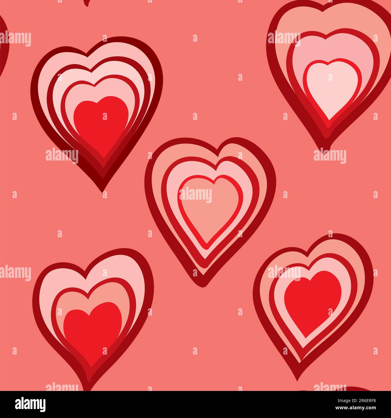 Valentine's day abstract seamless background with red hearts. Vector ...