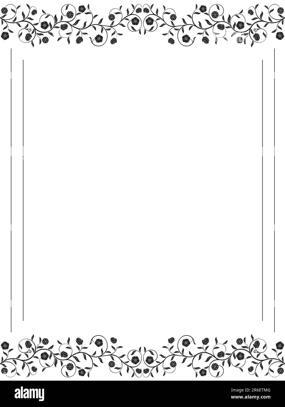 Floral frame. Vector illustration Stock Vector Image & Art - Alamy