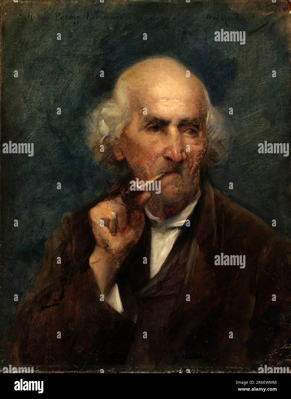 Old Man with Pipe. Date n.d. oil on canvas. Museum Smithsonian