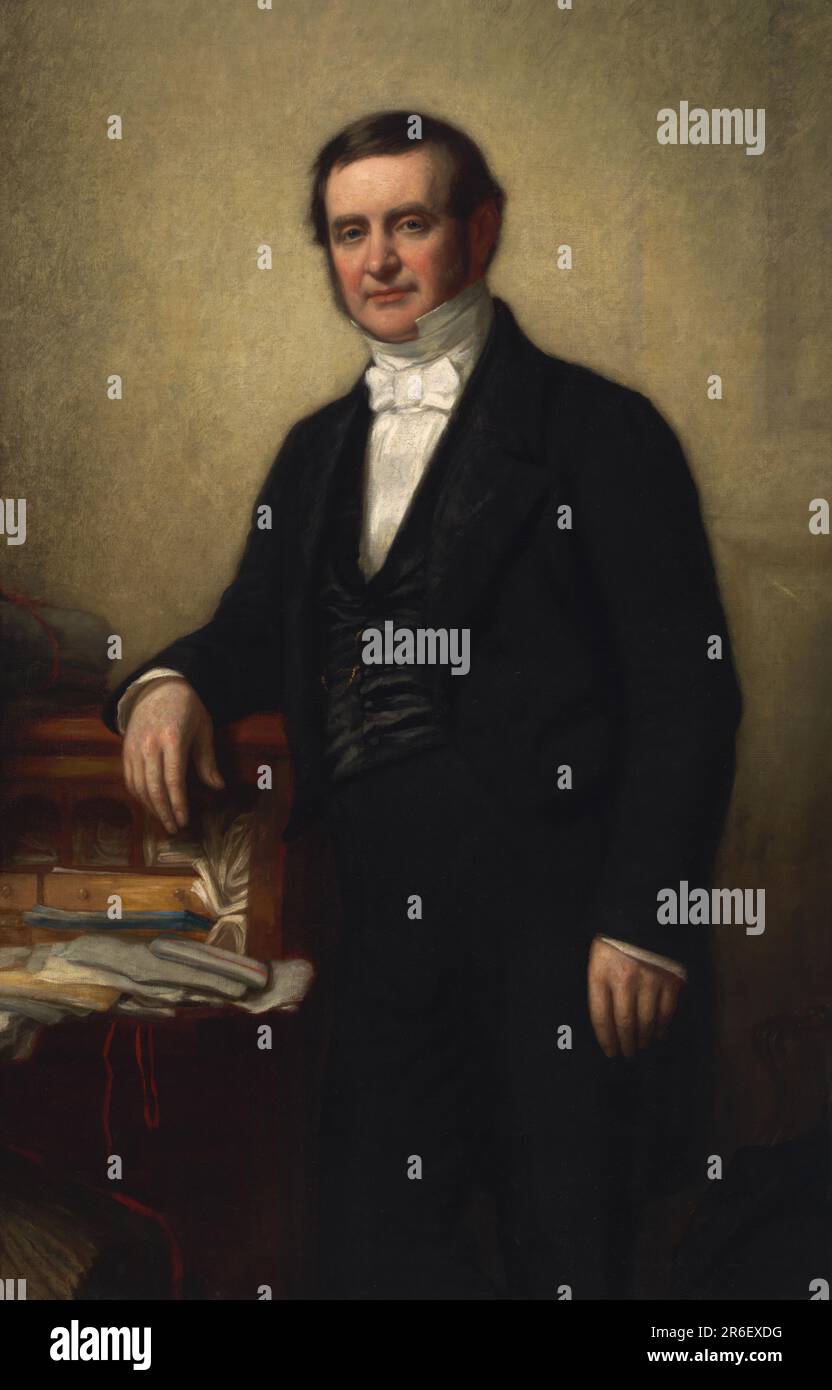 George Peabody. oil on canvas. Date: c. 1854. Museum: NATIONAL PORTRAIT GALLERY. Stock Photo