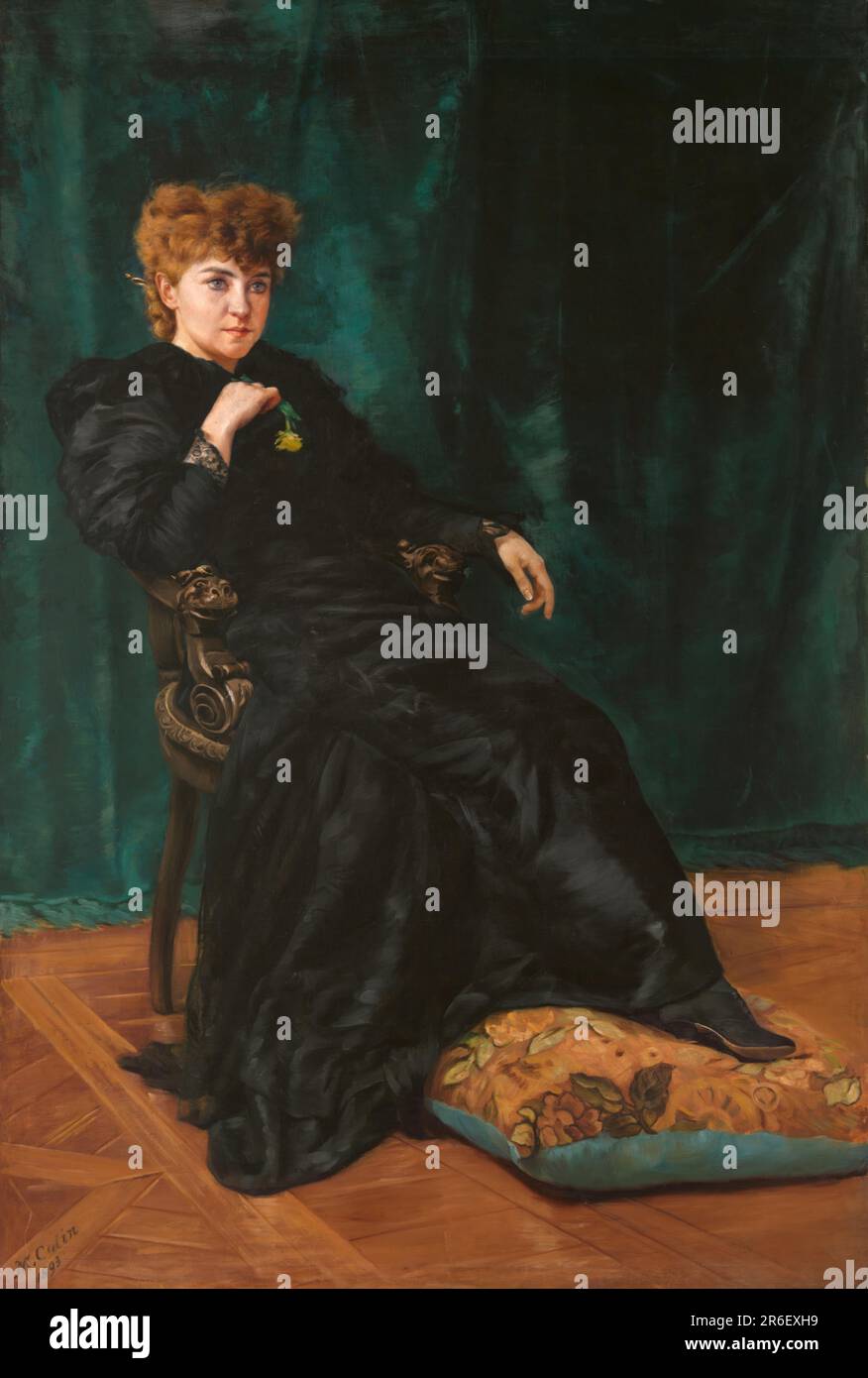 Minnie Maddern Fiske. Date: 1893. oil on canvas. Museum: NATIONAL PORTRAIT GALLERY. Stock Photo