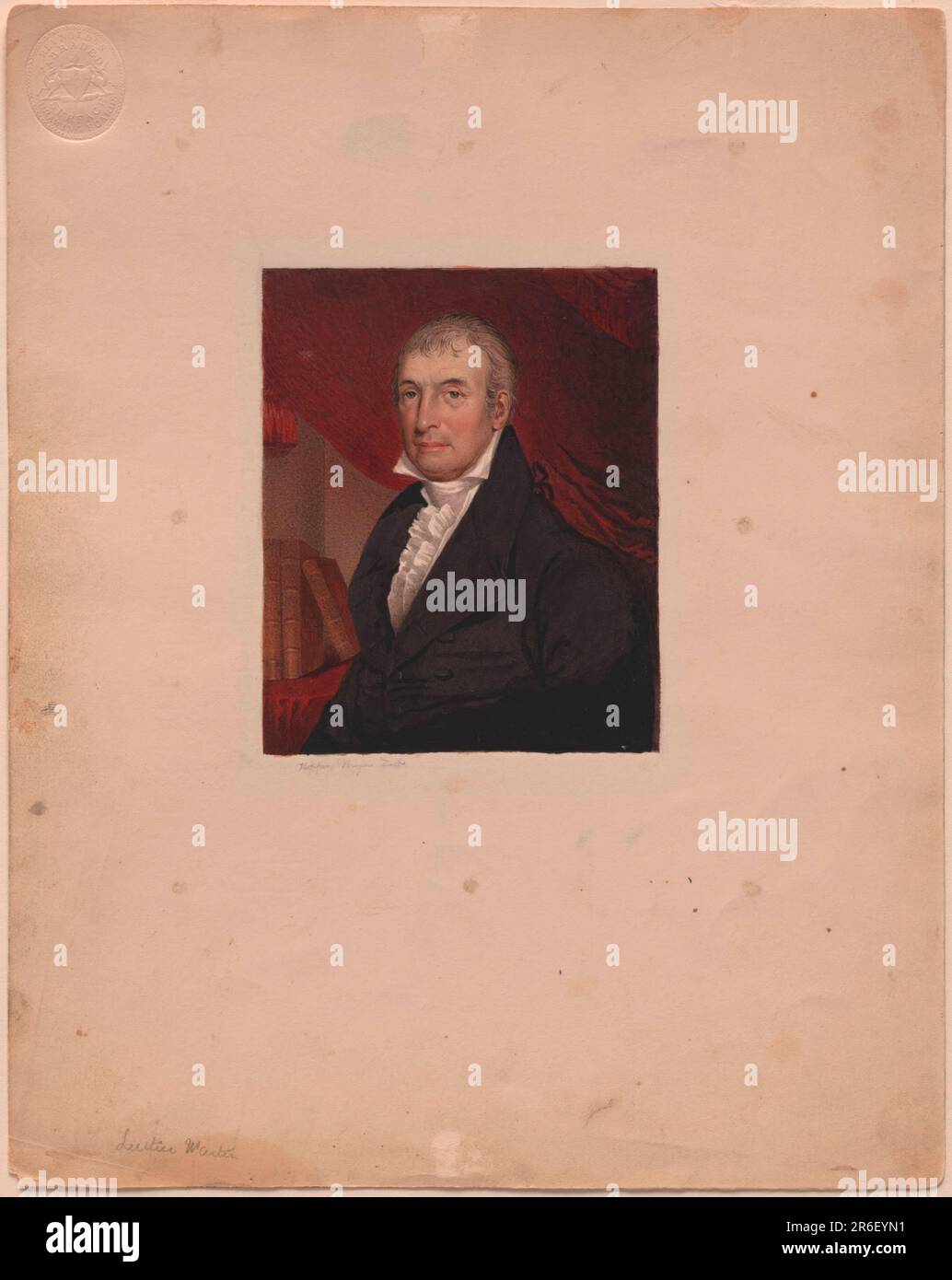 Luther Martin. Date: c. 1835. Watercolor with glaze over pencil on paper. Museum: NATIONAL PORTRAIT GALLERY. Stock Photo