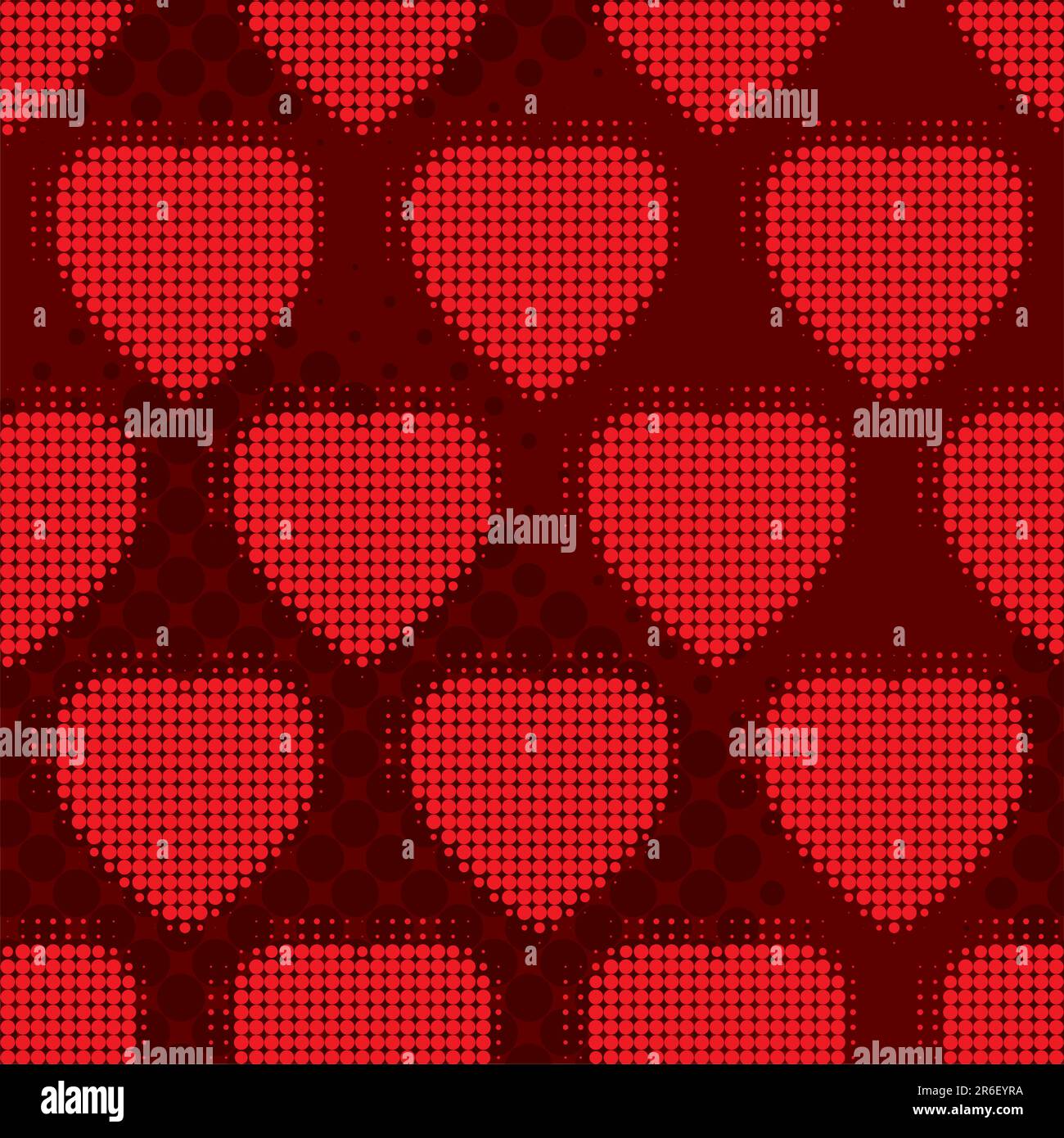 Valentine's day abstract seamless background with red hearts. Vector ...