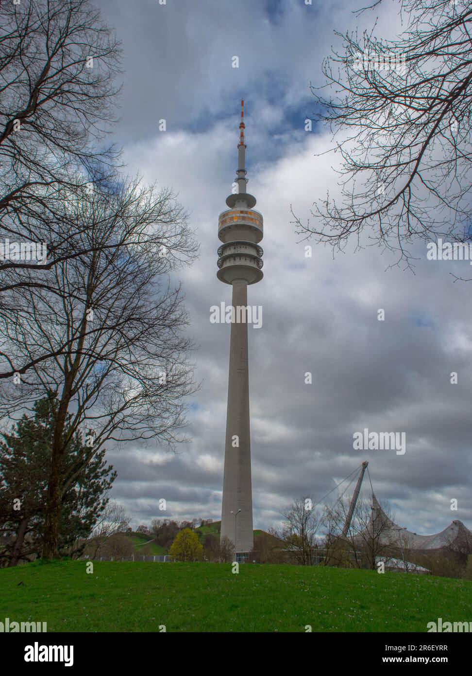 Olympiaturm, Olympiapark, Munich, Germany Stock Photo