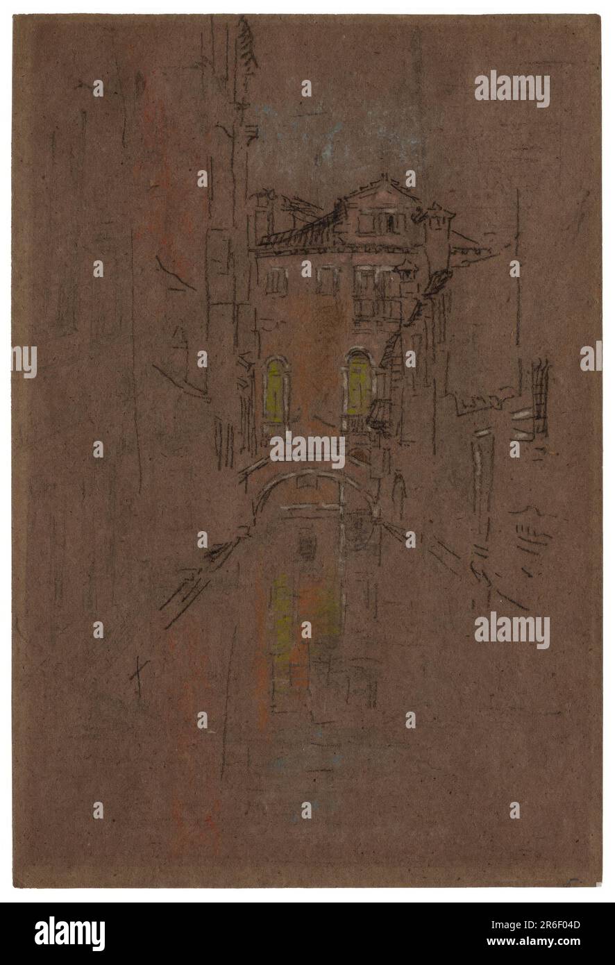 A Canal. Pastel and charcoal on paper. Date (18791880