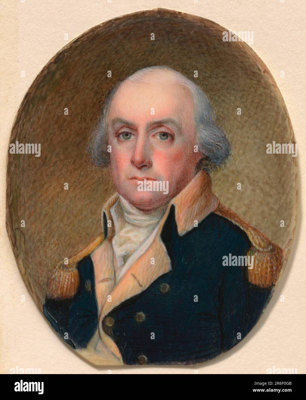 Col. Lewis Morris, IV. Date: c. 1800. Watercolor on ivory. Museum: NATIONAL PORTRAIT GALLERY. Stock Photo