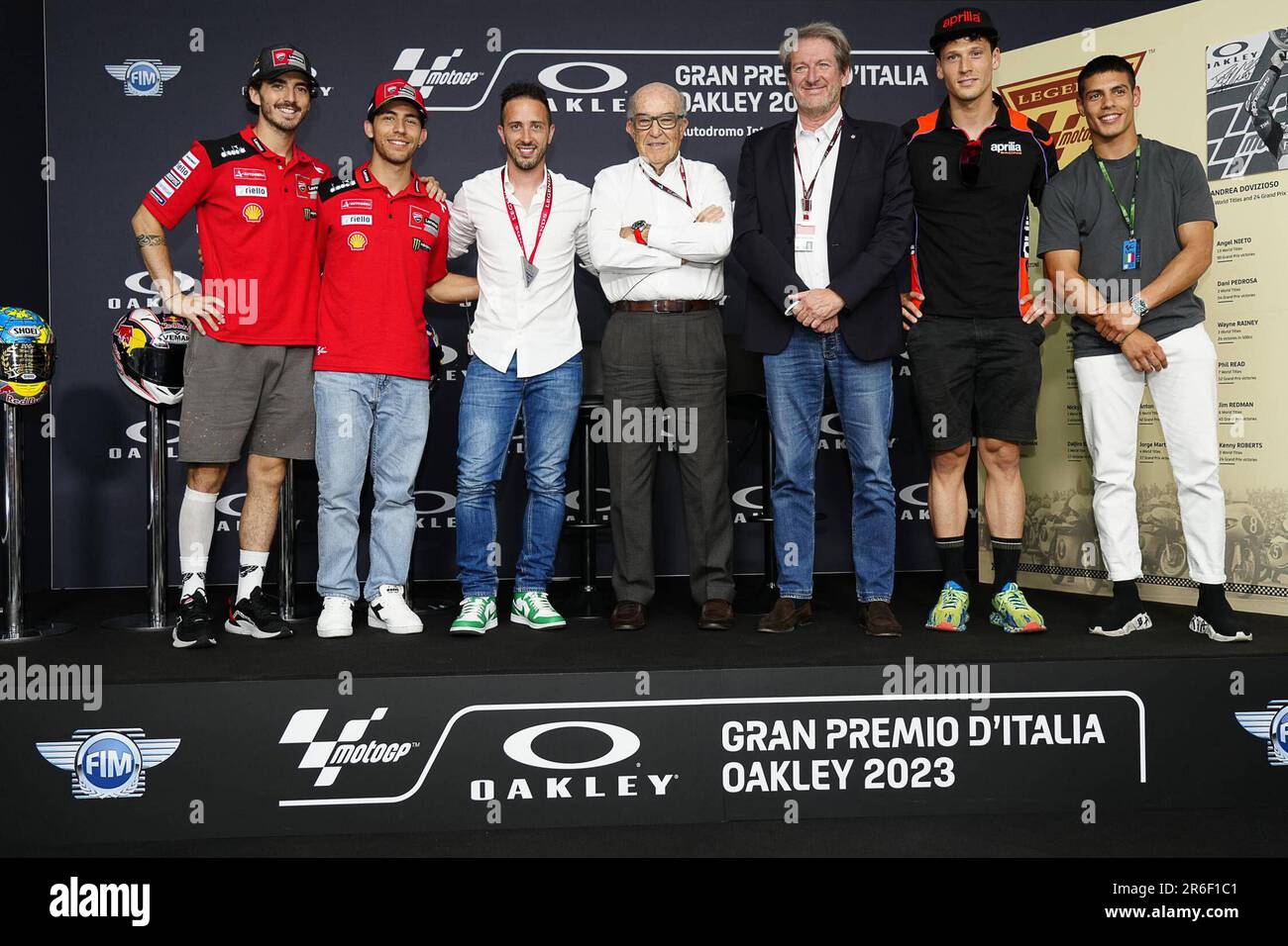 Mugello, Italy. June 8th, 2023. Andrea Dovizioso is now officially a MotoGP™ Legend. The 2004 125ccc World Champion and three-time MotoGP™ runner up was inducted into the Hall of Fame at the Gran Premio d'Italia Oakley. Mugello, Italia, 08 Junio de 2023  POOL/ MotoGP.com/Cordon Press Images will be for editorial use only. Mandatory credit: © MotoGP.com Cordon Press/Alamy Live News Stock Photo