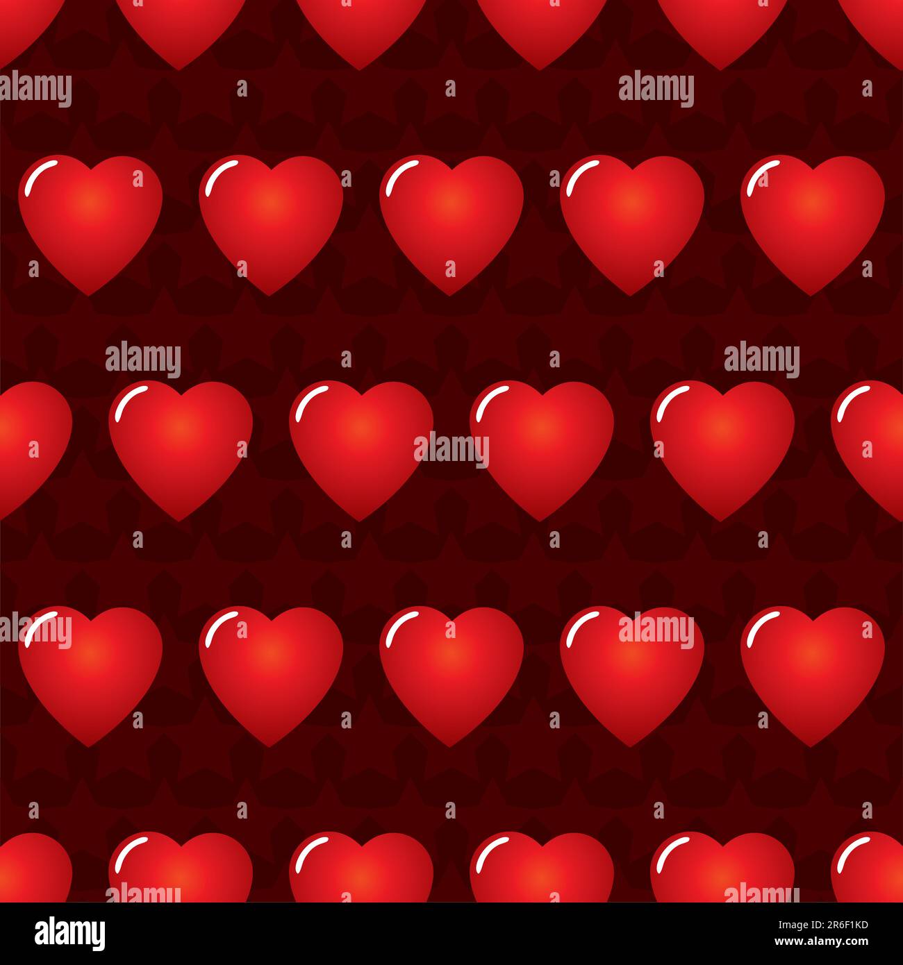 Valentine's day abstract seamless background with red hearts. Vector ...