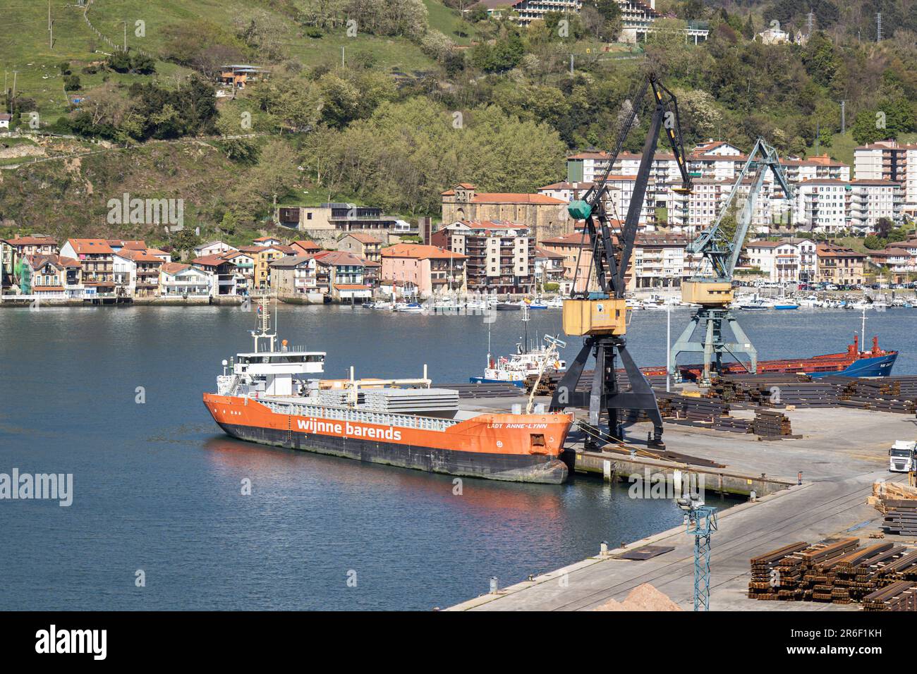 PASAIA, SPAIN-APRIL 16, 2023: Lady Anne-Lynn vessel (by Wijnne Barends) in port of Pasaia Stock Photo
