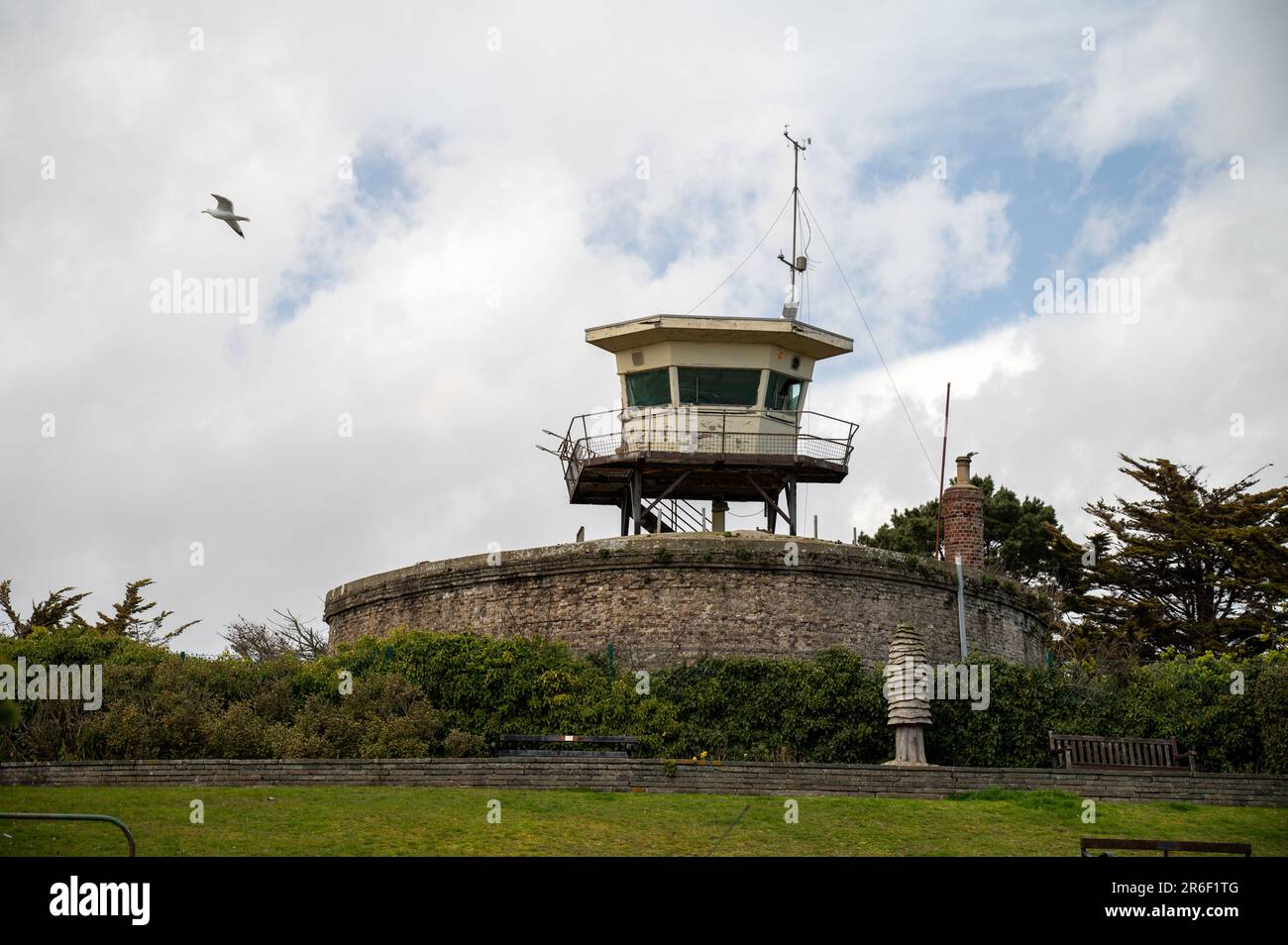 Coast guard tower at Clacton on sea Stock Photo