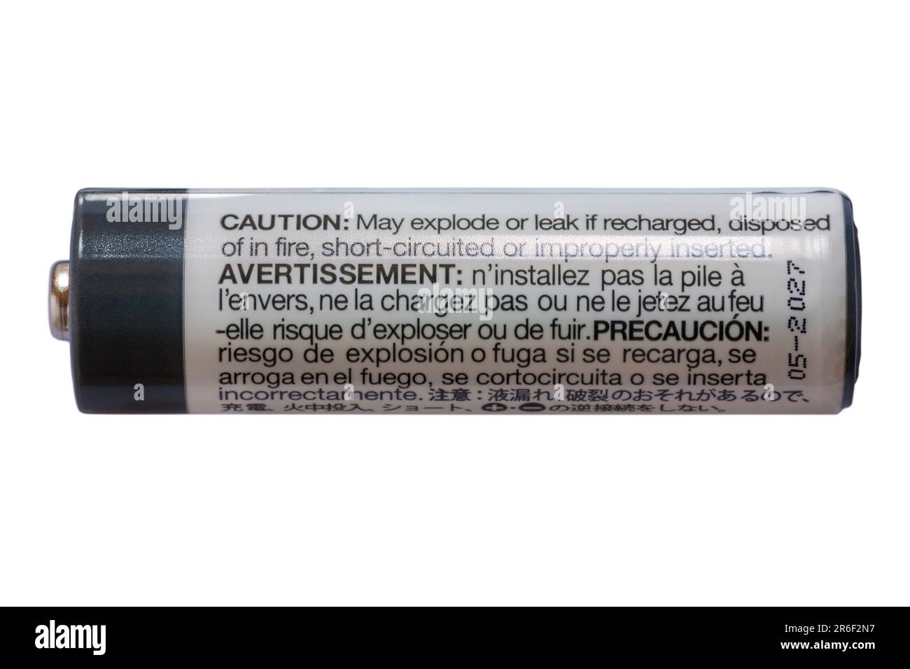 May explode or leak if recharged hires stock photography and images