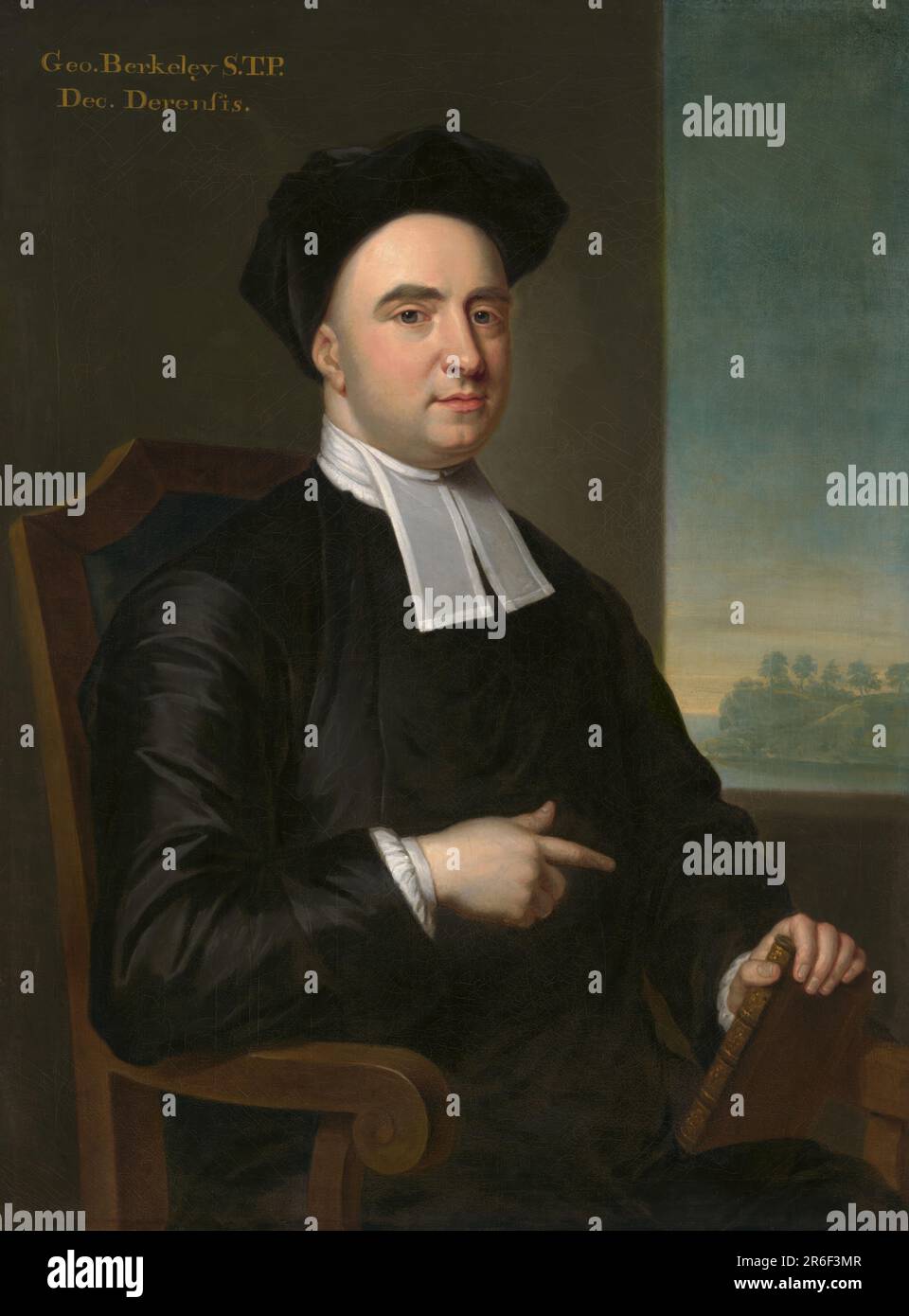 Bishop George Berkeley. oil on canvas. Date: 1727?. Museum: NATIONAL PORTRAIT GALLERY. Bp. George Berkeley. Stock Photo