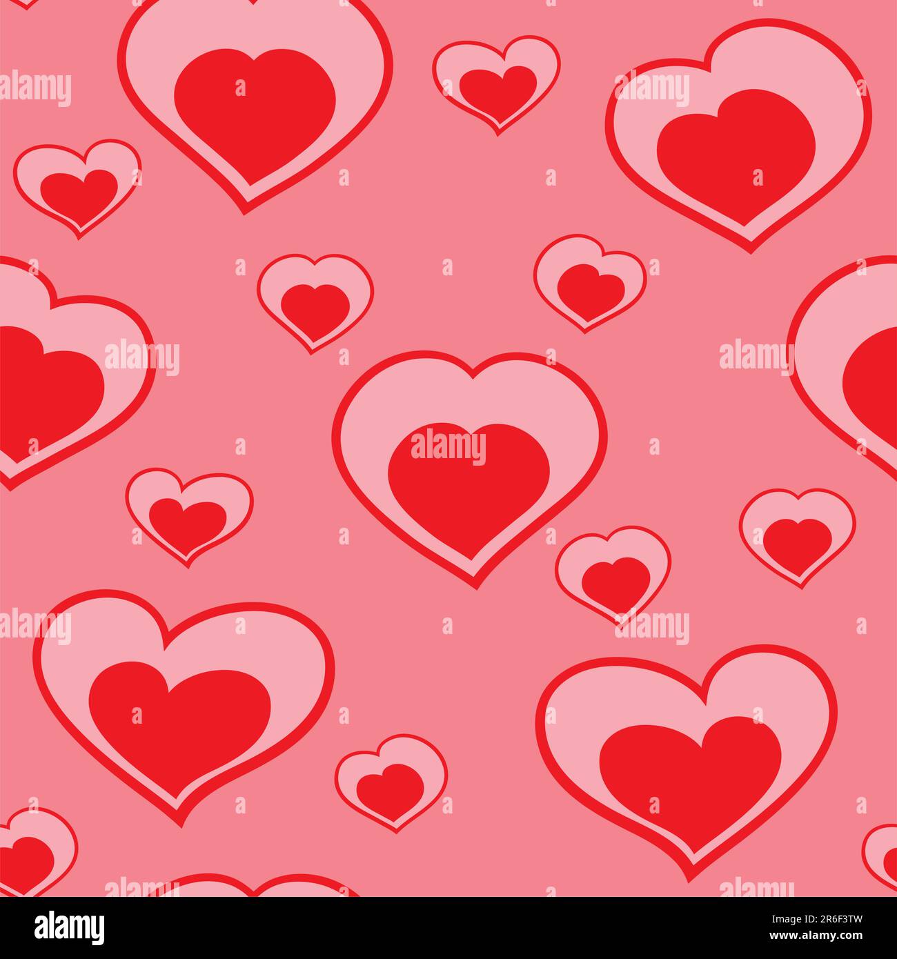 Valentine's day abstract seamless background with red hearts. Vector ...