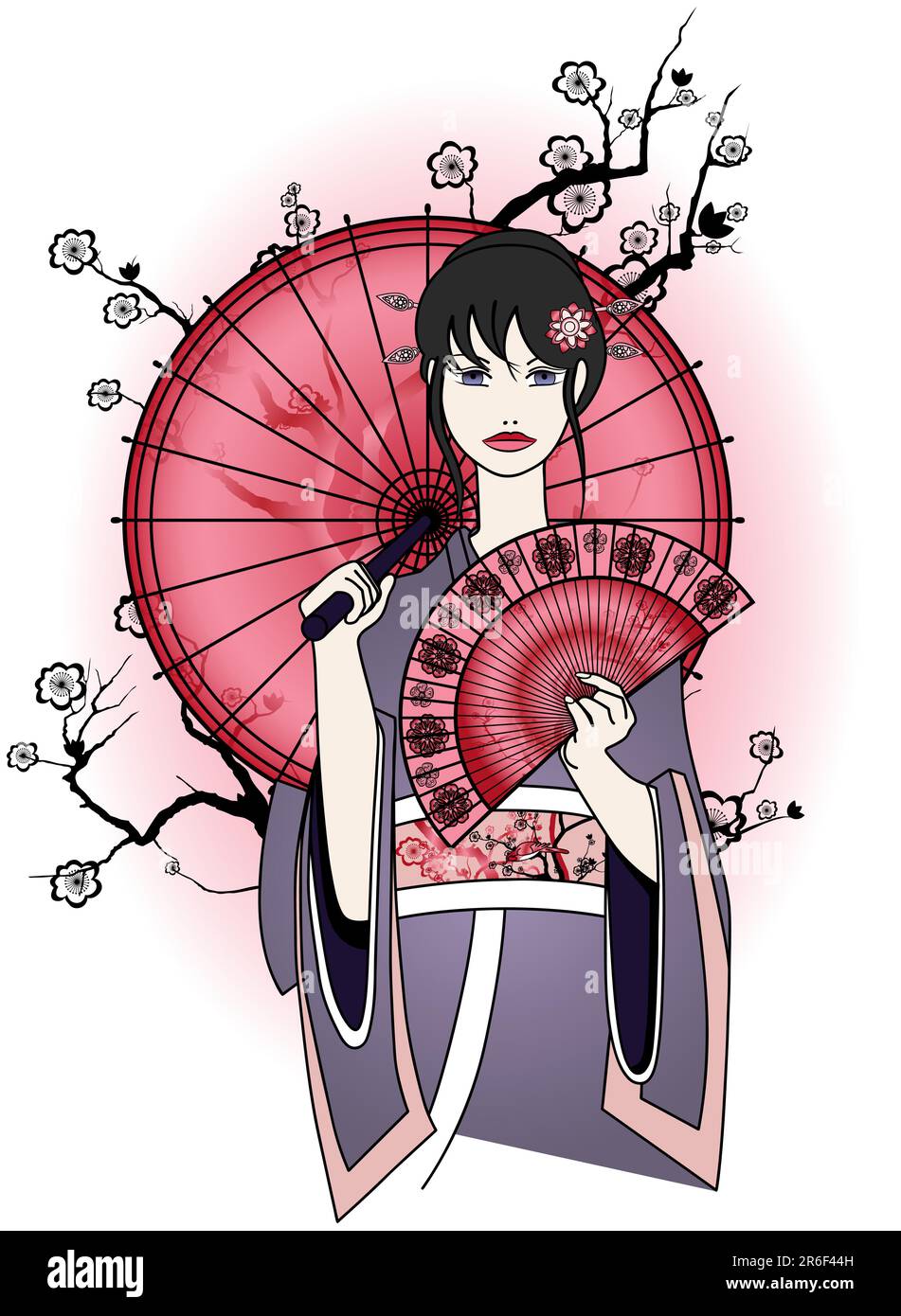 Japan japanese women in Stock Vector Images - Alamy