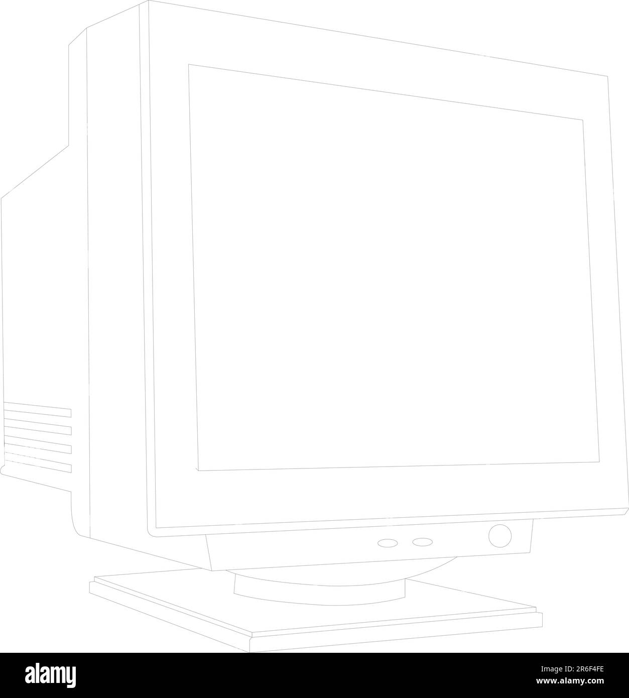 vector-model-of-monitor-on-white-background-stock-vector-image-art