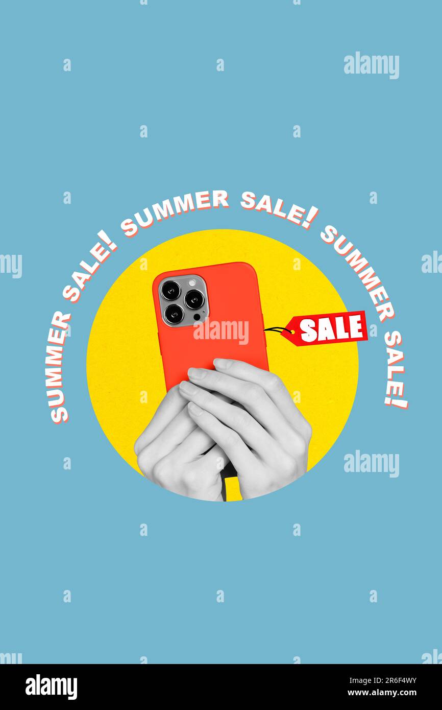 Promoting Vertical Image Vertical banner picture pop retro sketch collage of human hands use ...
