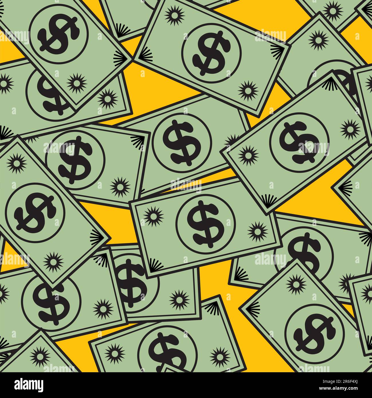 Abstract seamless pattern with dollar. Background for your design. Vector illustration. Stock Vector