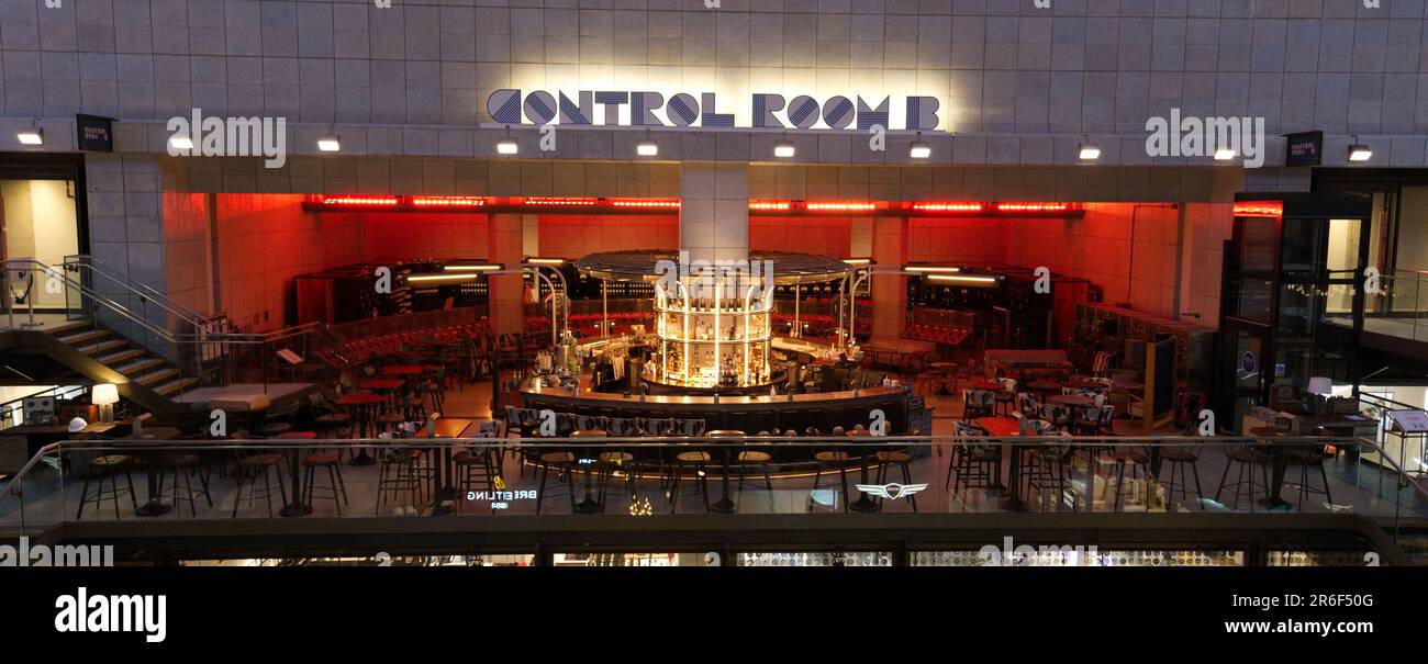 Control Room B Bar Inside Battersea Power Station Stock Photo - Alamy