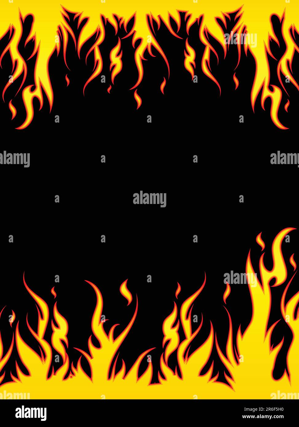 Illustration of flames on a black background Stock Vector Image & Art ...