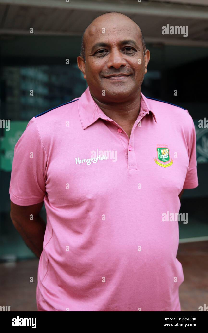Hashan Tillakaratne, is the head coach of Bangladesh women's national cricket team. Stock Photo