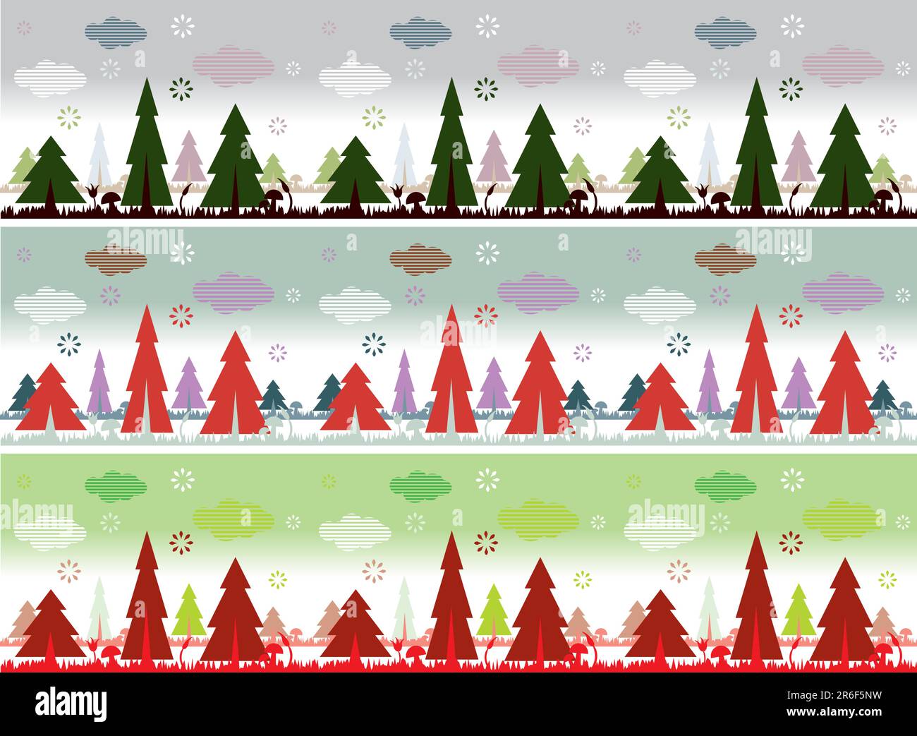 Nature landscape with trees Stock Vector Image & Art - Alamy