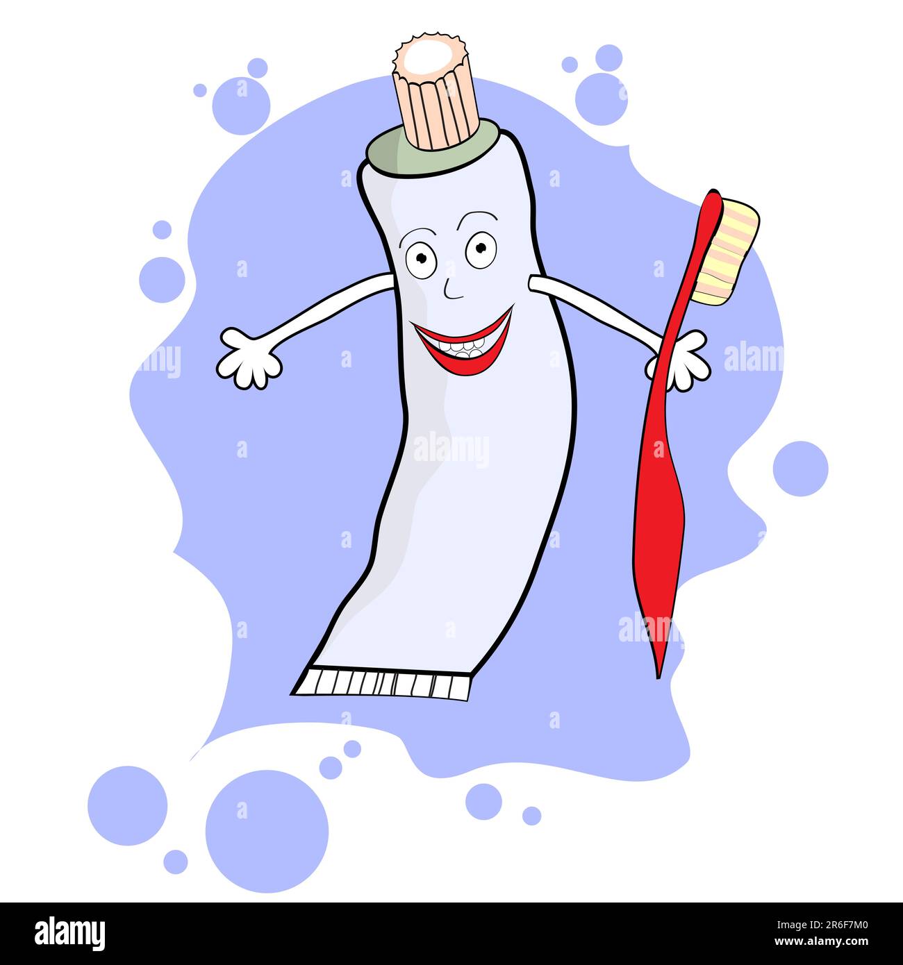 a tube of toothpaste with a toothbrush Stock Vector Image & Art - Alamy