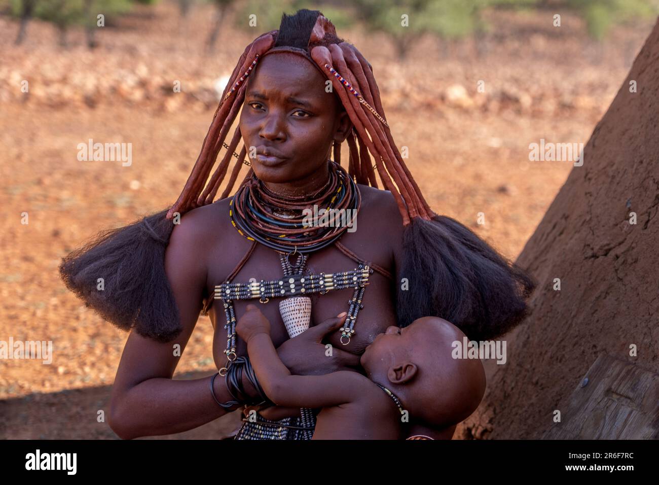 afro tribe tits Himba Mother breast feeding in a Himba village, Kaokoveld, Namibia, Africa  Stock Photo - Alamy