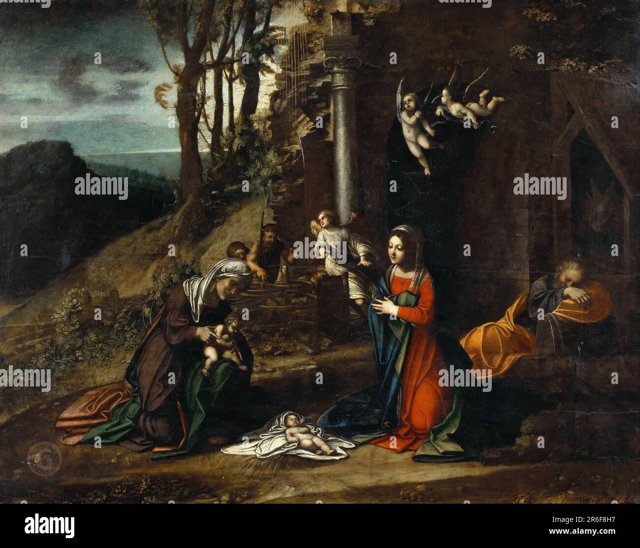 Correggio – Nativity with Saint Elizabeth and the Infant Saint John the ...