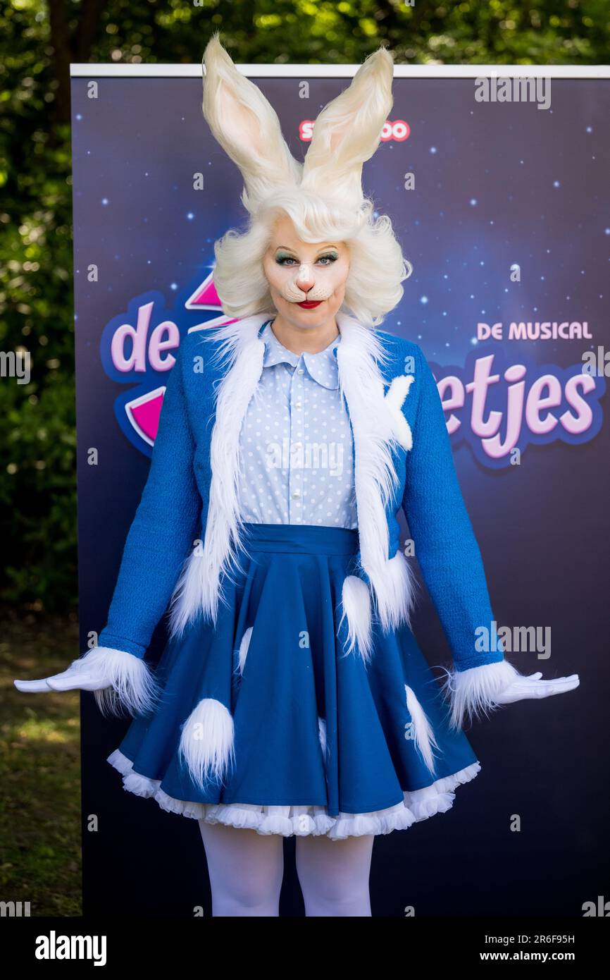 Brasschaat, Belgium. 09th June, 2023. Marie Verhulst as 'Pluisje' poses for  the photographer at the press launch of Studio 100's new grand family  musical, featuring K3 and many other familiars, at the