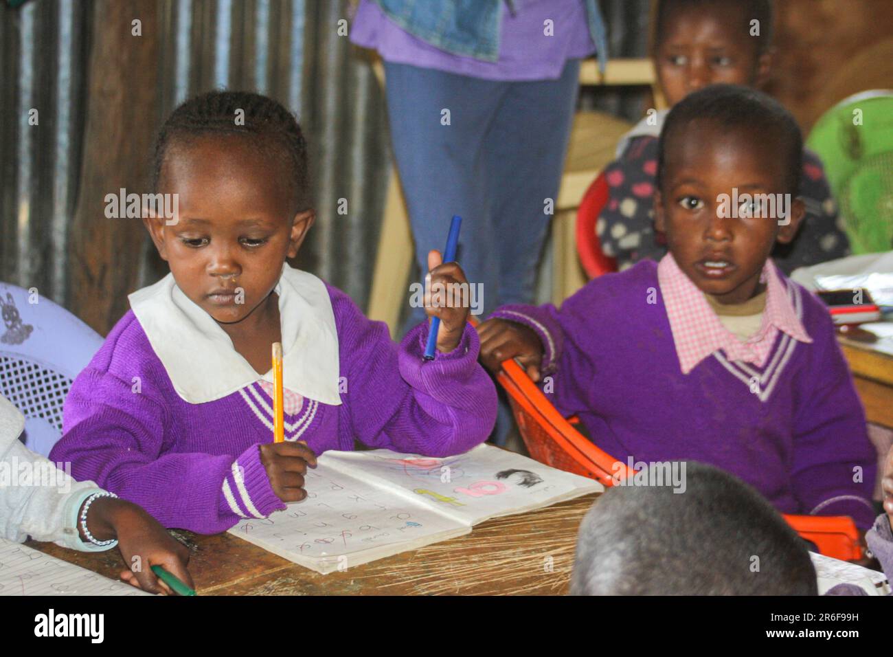Kenya classroom education learning hires stock photography and images