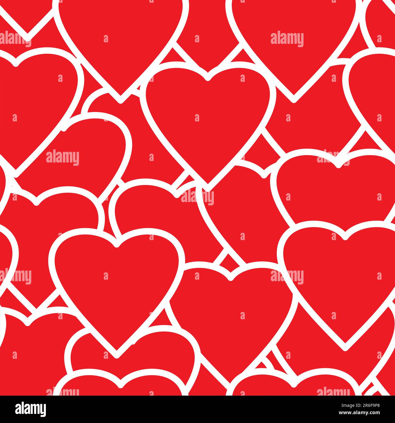 Valentine's day abstract seamless background with red hearts. Vector ...
