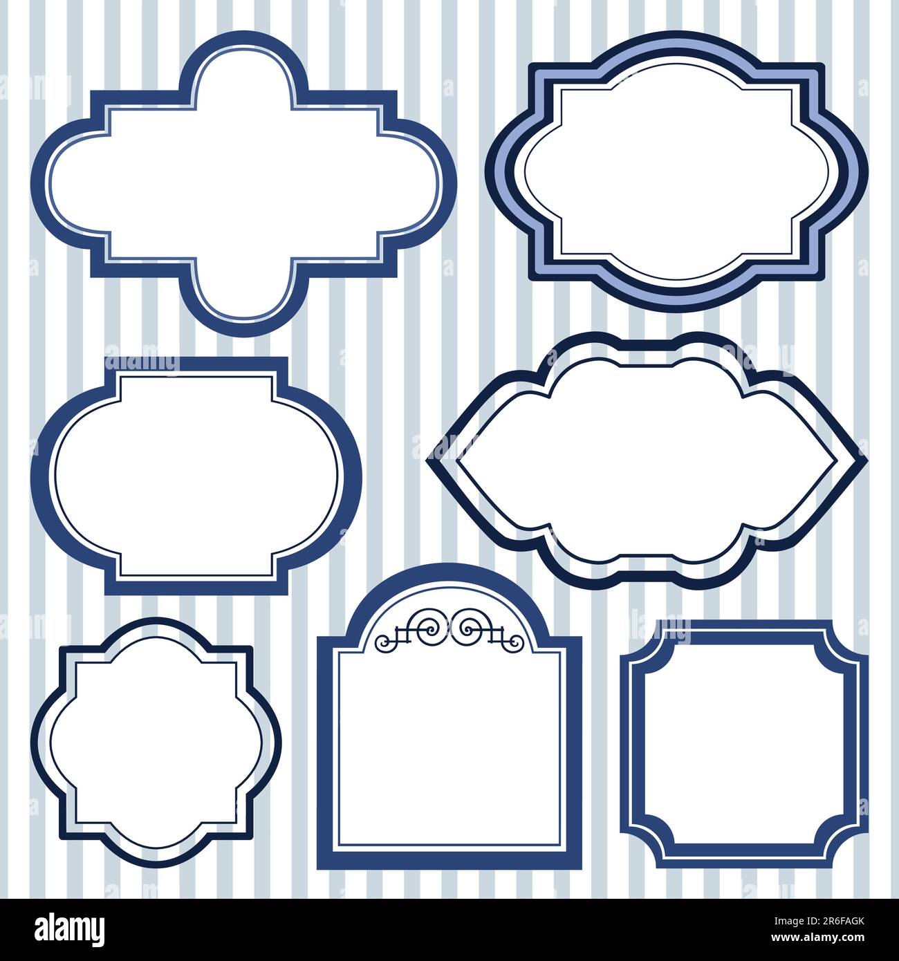 Vector frames collection with space for your text, designs in seven