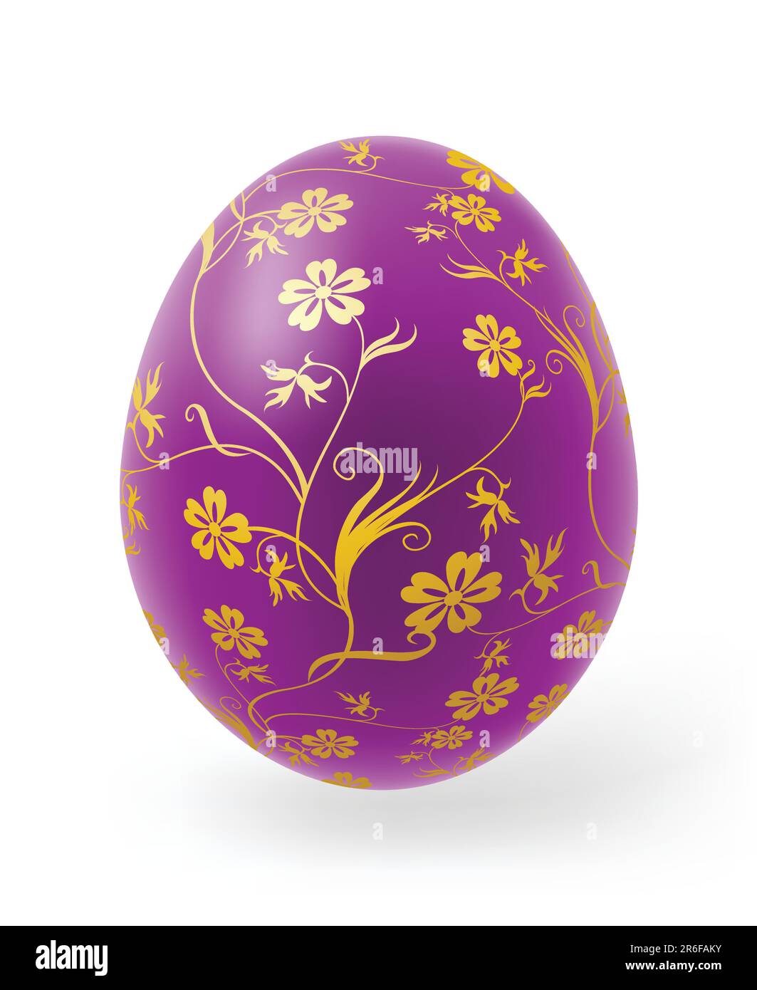 Multi-coloured Easter eggs with decor elements on a white background Stock Vector