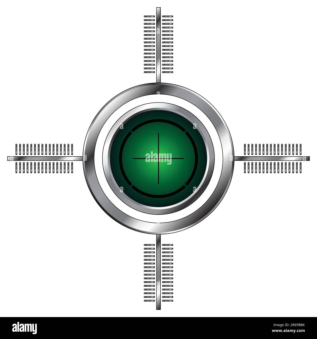 Silver gun sight over white square background Stock Vector Image & Art