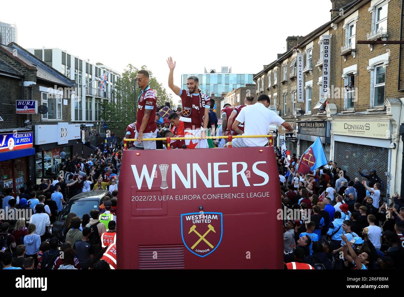 Left to right, West Ham United's Thilo Kehrer (left) and Said Benrahma ...