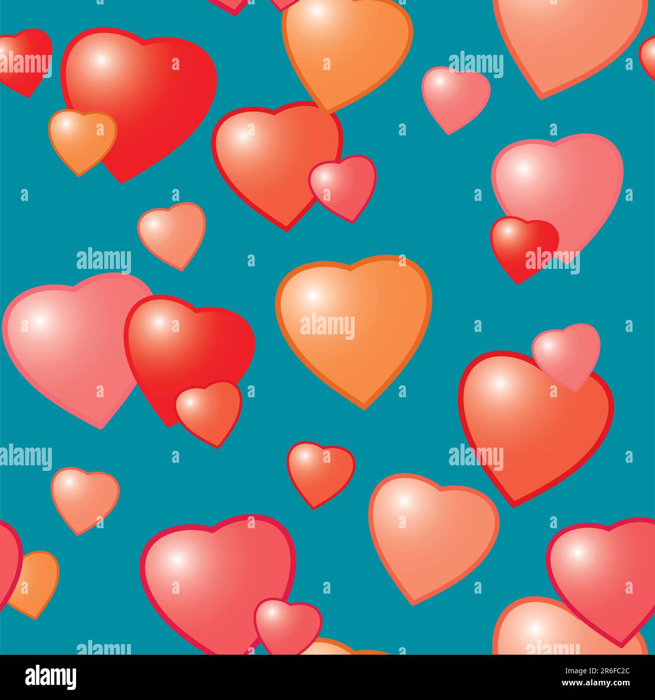 Valentine's day abstract seamless background with hearts. Vector ...