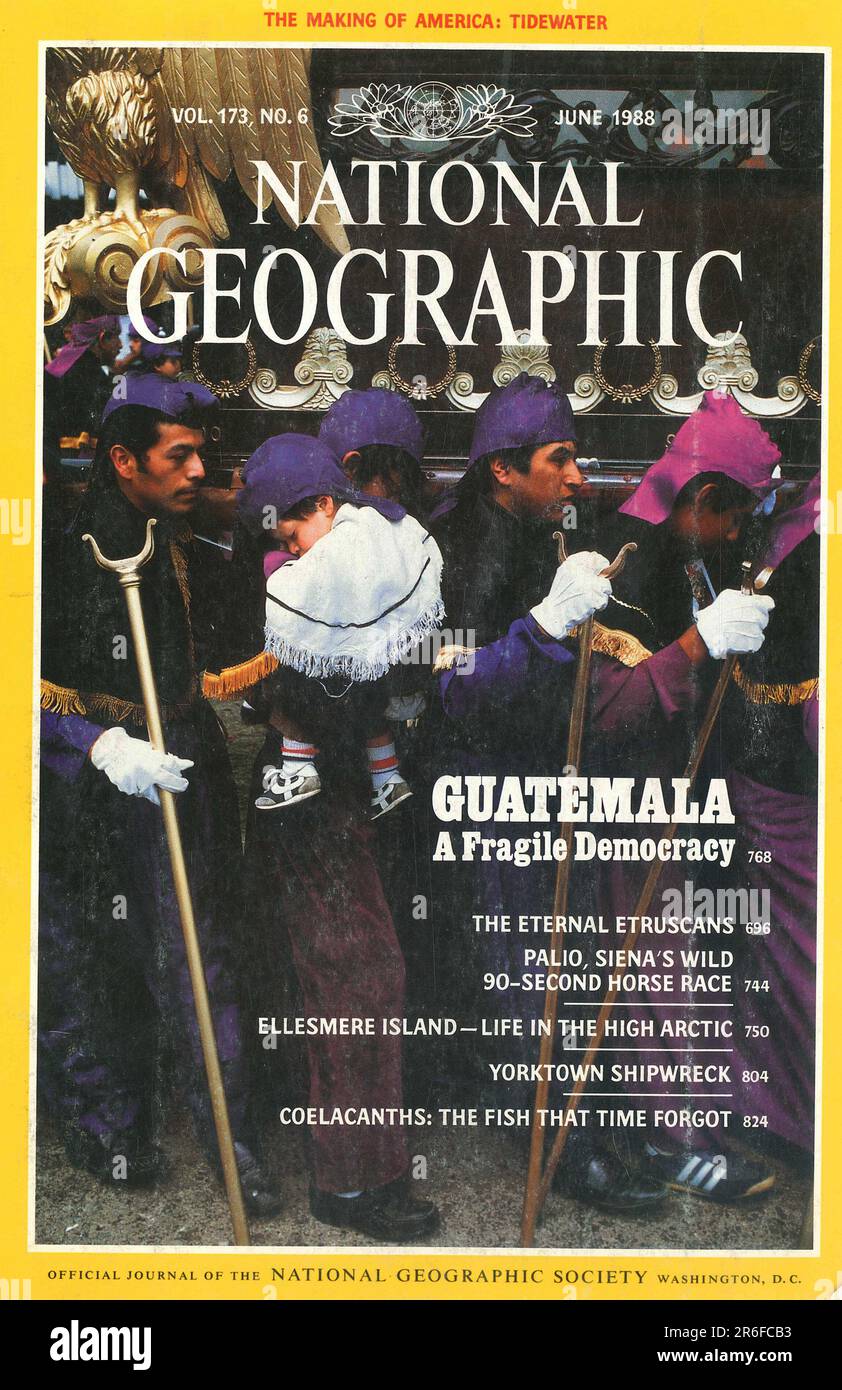 National geographic magazine cover June 1988 Stock Photo