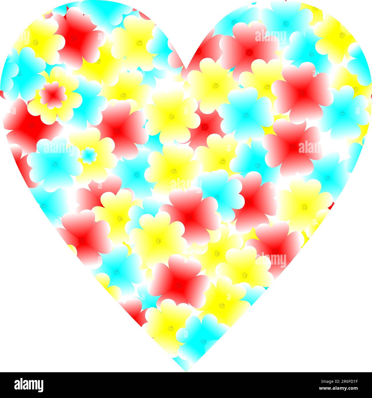 Illustration flowers heart for valentine's day - vector Stock Vector ...