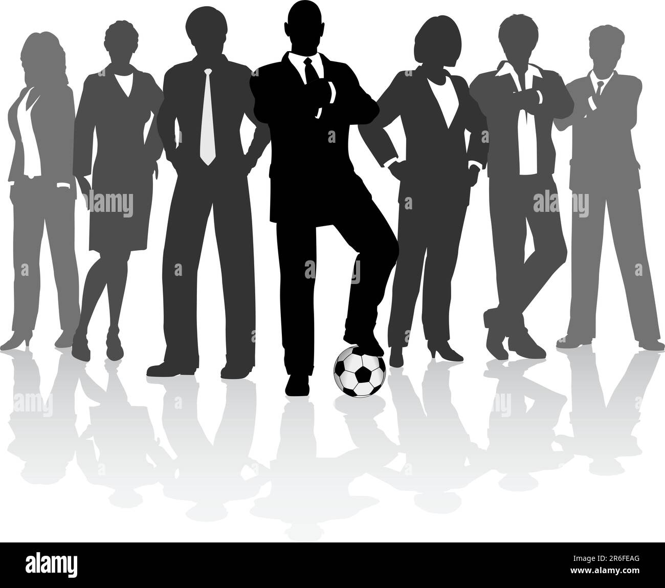 Editable vector illustration of a sports-related business team Stock ...