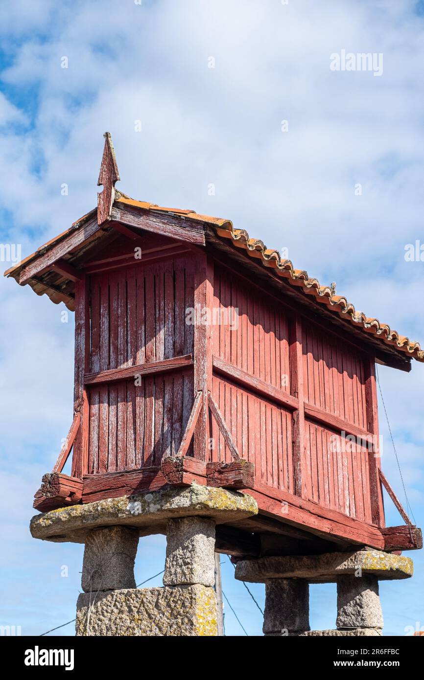 traditional granary of Galicia and northern Portugal Stock Photo