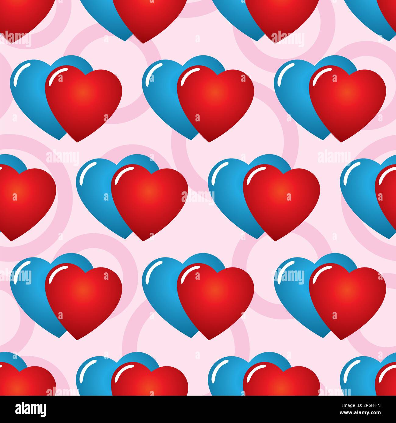 Valentine's day abstract seamless background with hearts. Vector ...