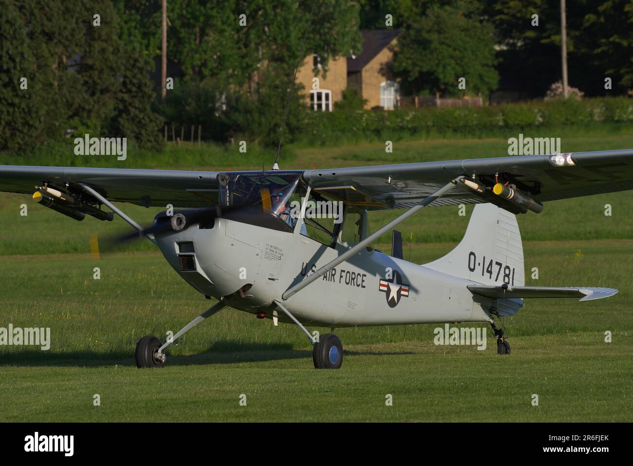 Cessna 0-1 Bird Dog 0-14781, G-VNAM, Shuttleworth Air Display, Biggleswade, Bedford, England, Stock Photo