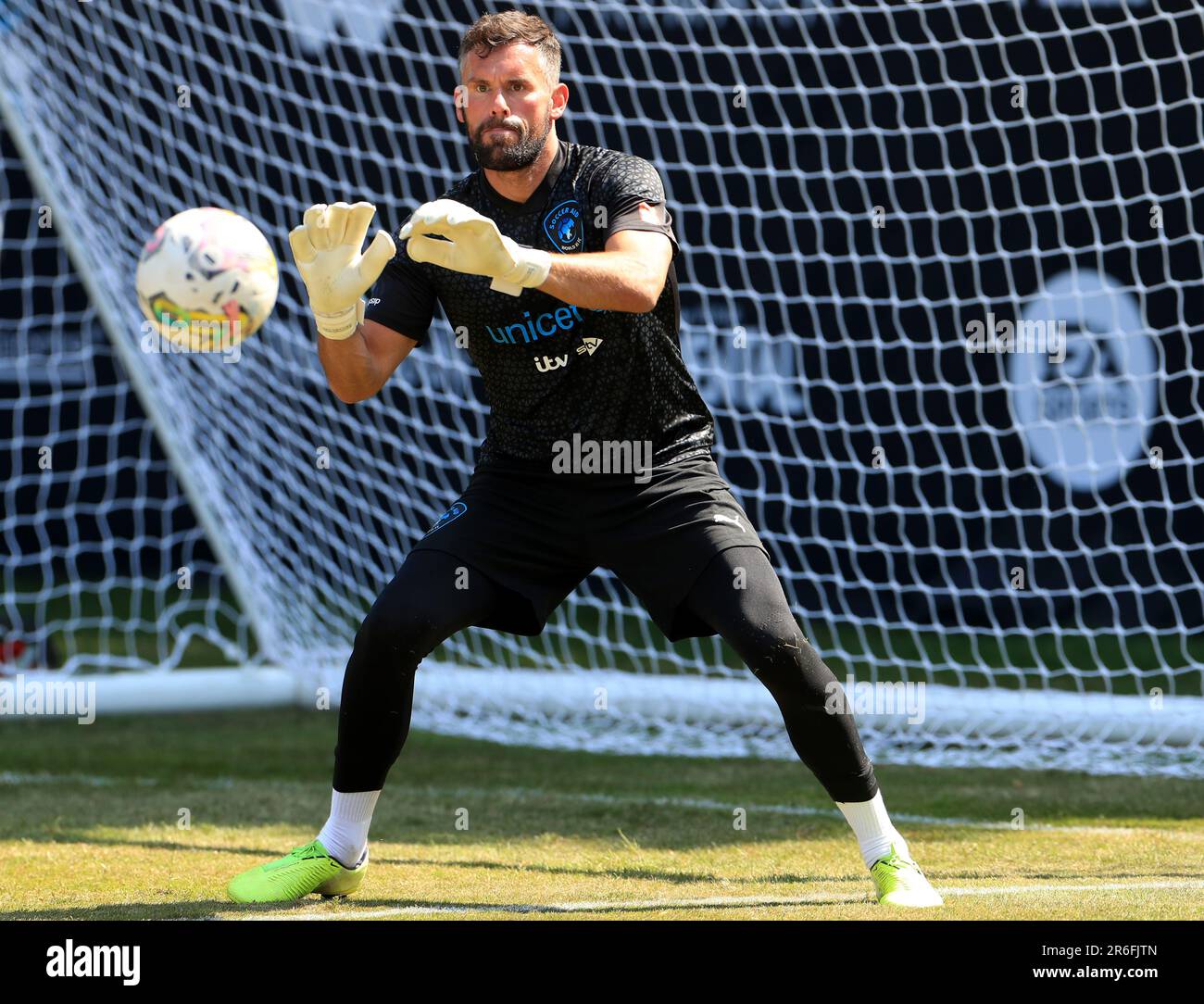 Goalkeeper Ben Foster during a training session at Champneys Tring ahead of the Soccer Aid for