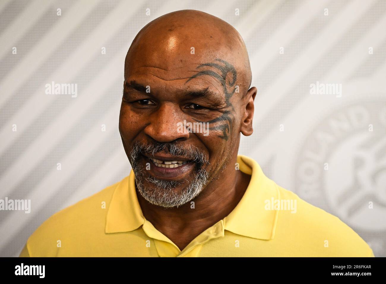 Paris, France, France. 9th June, 2023. Mike TYSON during the thirteenth day of Roland-Garros 2023, French Open 2023, Grand Slam tennis tournament at the Roland-Garros Stadium on June 09, 2023 in Paris, France. (Credit Image: © Matthieu Mirville/ZUMA Press Wire) EDITORIAL USAGE ONLY! Not for Commercial USAGE! Credit: ZUMA Press, Inc./Alamy Live News Stock Photo