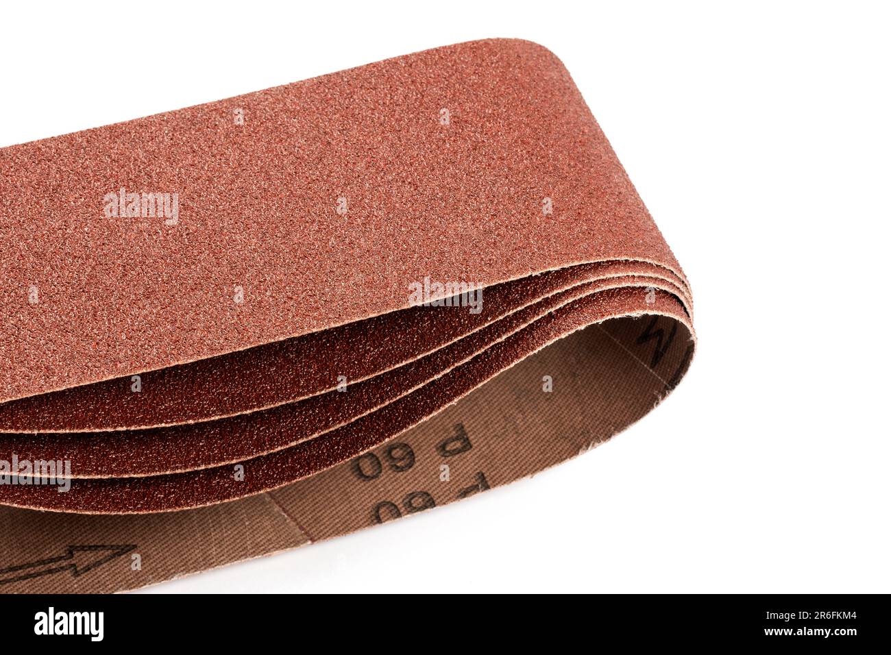 Set of sanding belts on white background Stock Photo Alamy