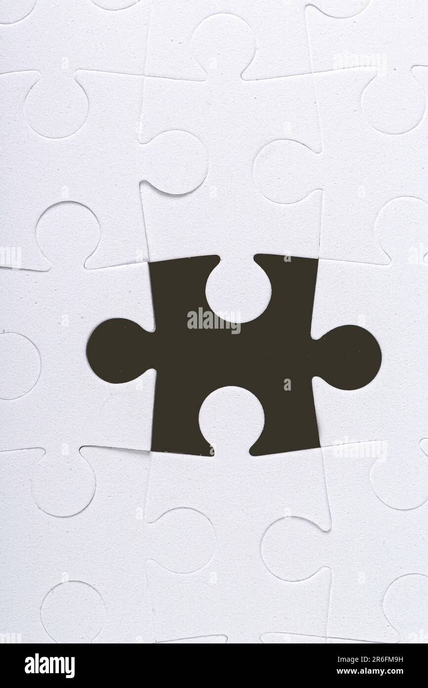 Puzzle pieces Black and White Stock Photos & Images - Alamy