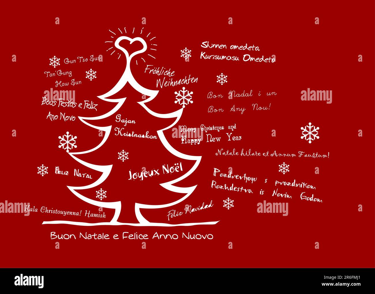 Christmas wishes in several languages Stock Vector Image & Art Alamy