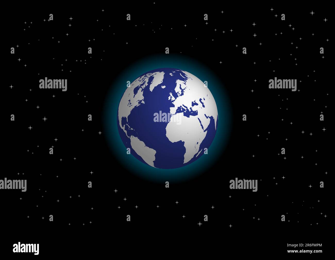 Planet earth and stars in space Stock Vector Image & Art - Alamy