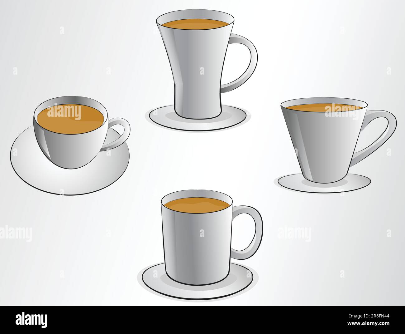 coffee cups vector illustrations Stock Vector