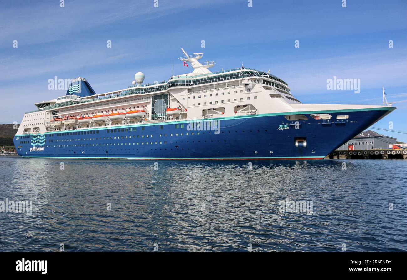 Cruise ship Empress (Pullmantur / Royal Caribbean International) in Lofoten, Norway | 2020: sold to Indian cruise line Cordelia Cruises as The Empress Stock Photo